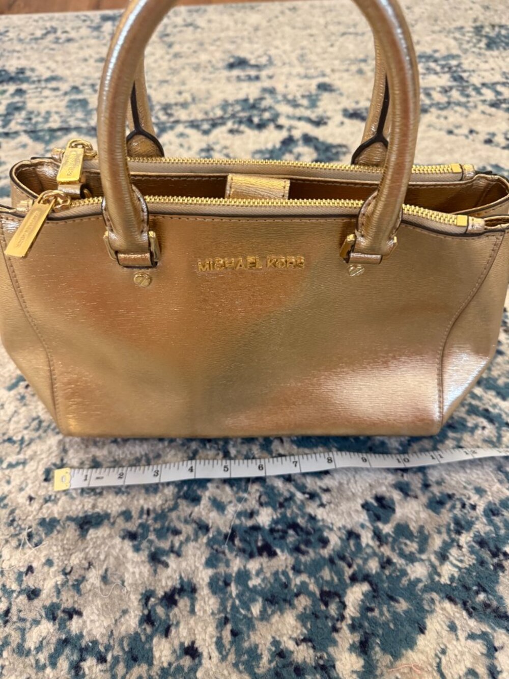 Michael Kors Gold Sutton Bag - Picture 8 of 10